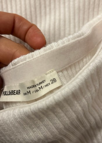 Beyaz Pilili Mini Askılı Bluz - Görsel 3