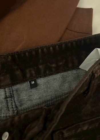 Siyah Süet Kadın Denim Ceket etek takım - Görsel 4