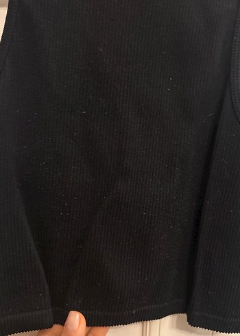 Siyah Mini Yüksek Yakalı Kadın Atlet - Görsel 3