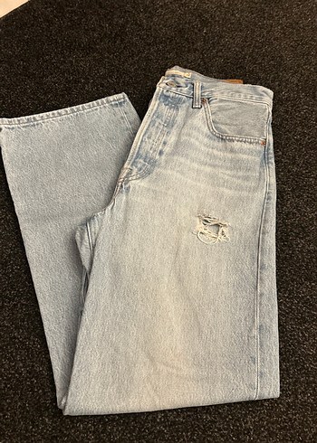 Düğmeli Kadın Denim Midi Kot Pantolon - Görsel 2