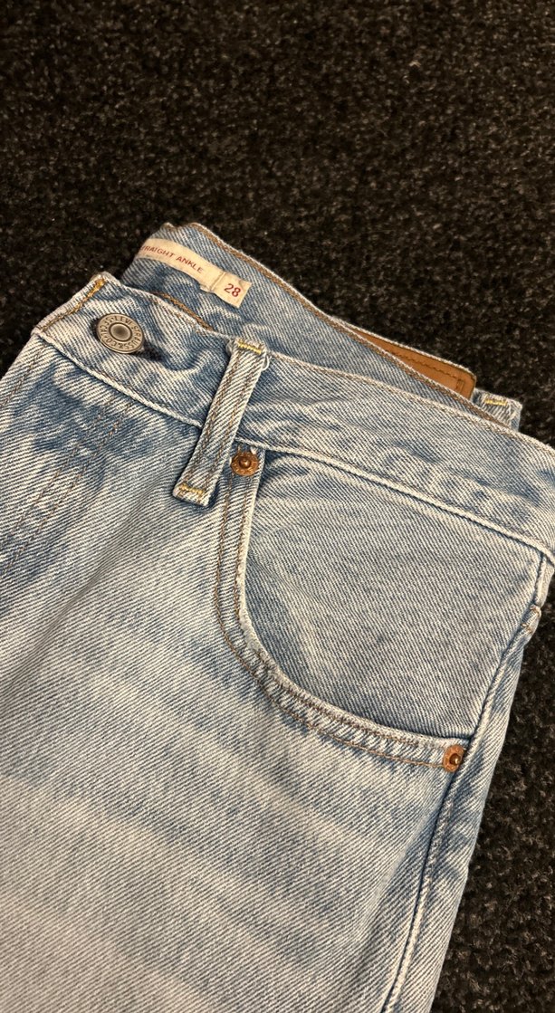 Düğmeli Kadın Denim Midi Kot Pantolon - Görsel 3