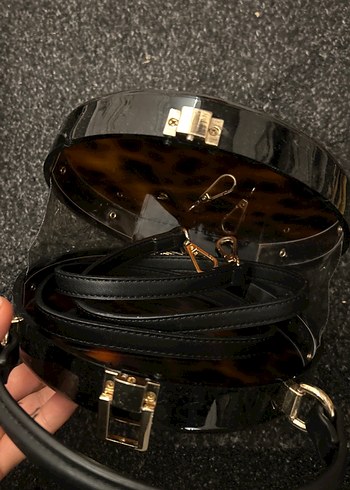 Kadın Çok Renkli Deri Tokalı Çanta - Görsel 5