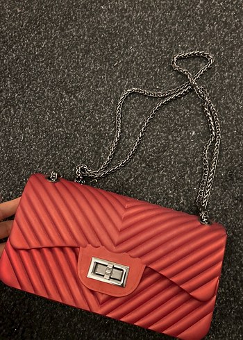 Kadın Çok Renkli Deri Tokalı Çanta - Görsel 4