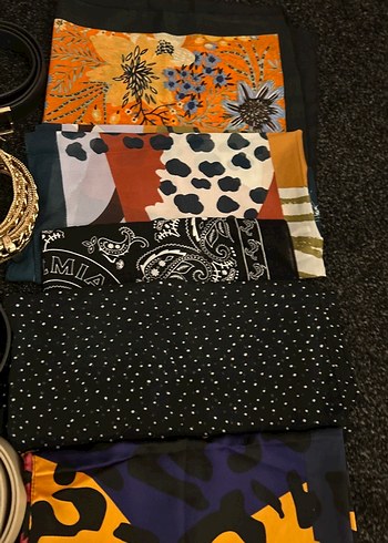 Kadın Çok Renkli Bohemiyen Desenli Fular - Görsel 4