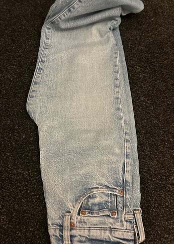 Midi Boy Düğmeli Kadın Kot Pantolon - Görsel 4