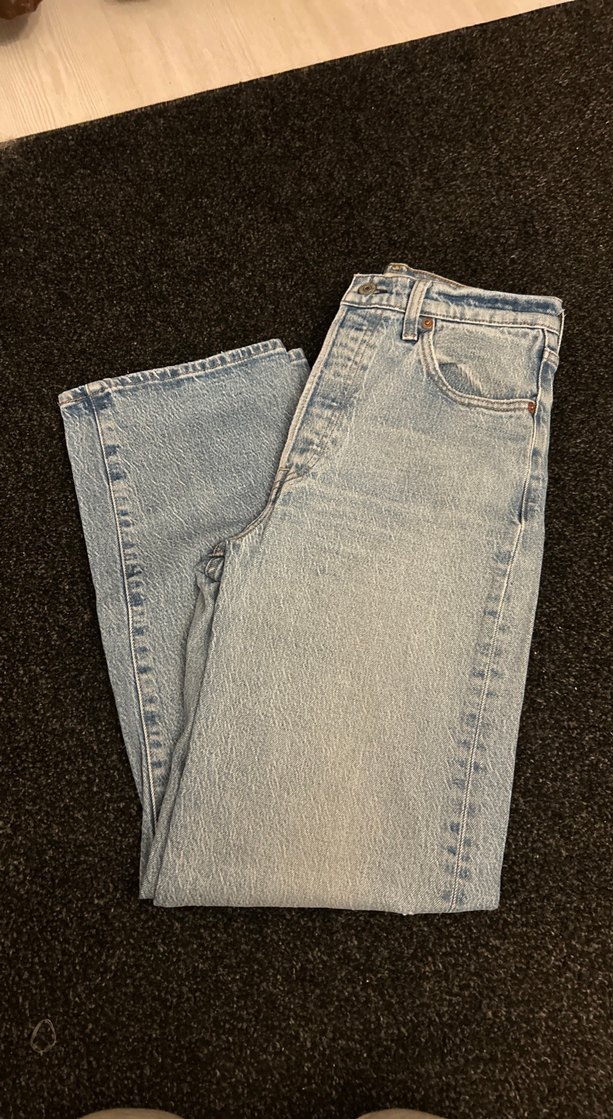 Midi Boy Düğmeli Kadın Kot Pantolon - Görsel 2