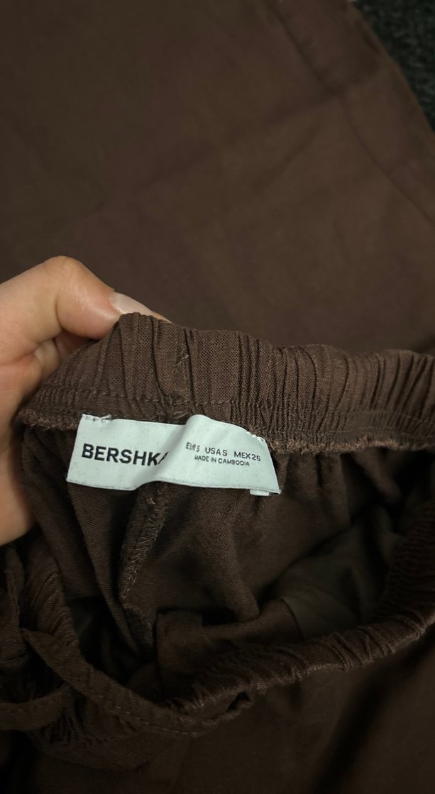 Kadın Kahverengi Keten Salaş Pantolon - Görsel 4