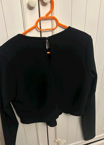 Siyah Koton Kadın Uzun Kollu Bluz - Görsel 6