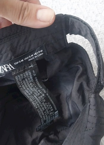 Zara Siyah erkek Şapka Velcro Ayarlı
