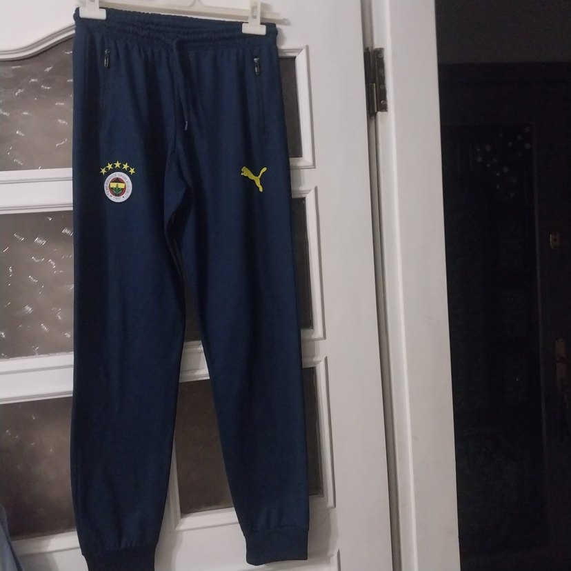 Nakışlı Fermuarlı Mavi unisex Eşofman Altı - Görsel 3