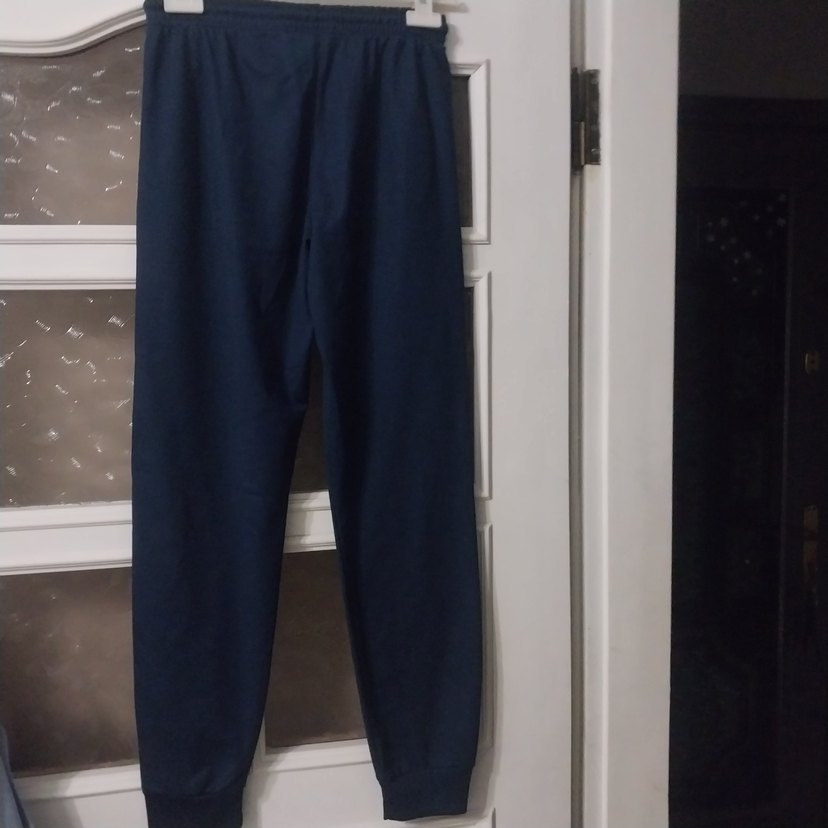 Nakışlı Fermuarlı Mavi unisex Eşofman Altı - Görsel 4