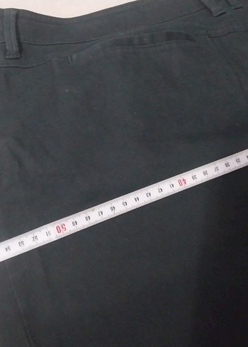 Siyah Kot Kemerli Bermuda midi etek - Görsel 12