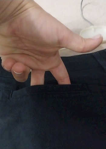 Siyah Kot Kemerli Bermuda midi etek - Görsel 8