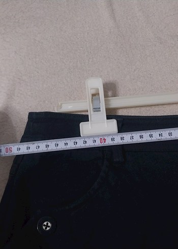 Siyah Kot Kemerli Bermuda midi etek - Görsel 3