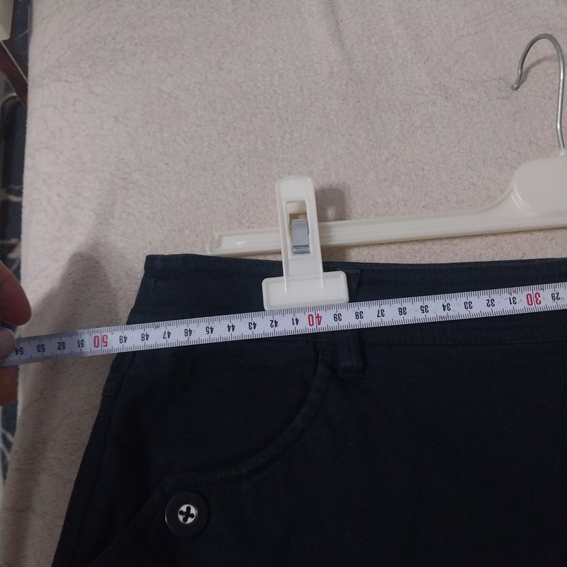 Siyah Kot Kemerli Bermuda midi etek - Görsel 3