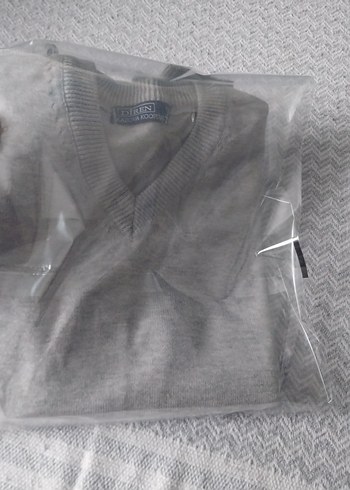 Gri V Yakalı Erkek  cocuk Triko Kazak - Görsel 8