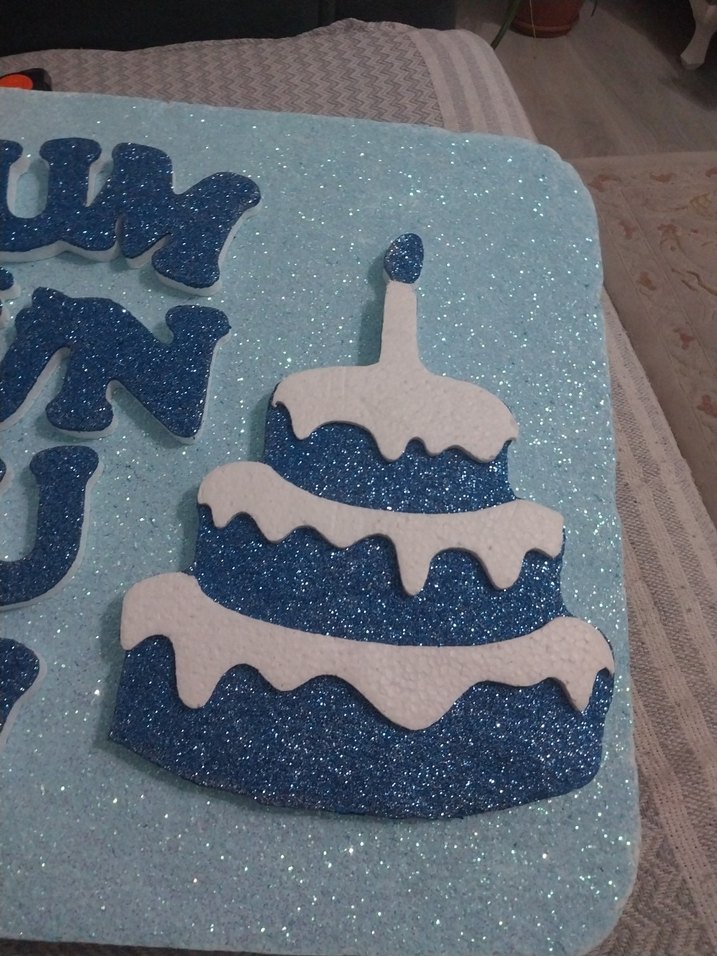 Parlak Mavi Doğum Günü Temalı Mouse Pad - Görsel 4