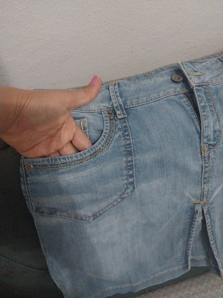 Midi Denim Etek - Görsel 3