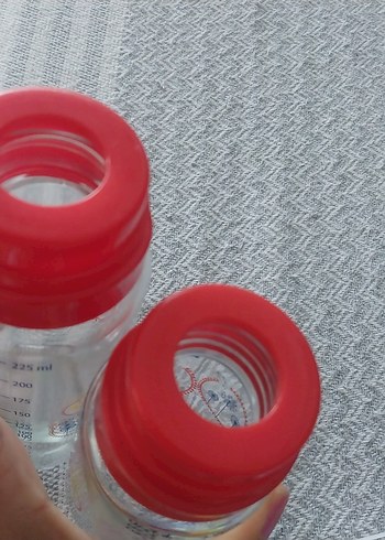 Renkli Bambino Bebek Biberonları Kırmızı Kapaklı - Görsel 6