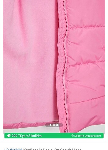 12-13 Yaş Beden pembe Renk Lc Waikiki pembe kız çocuk montu