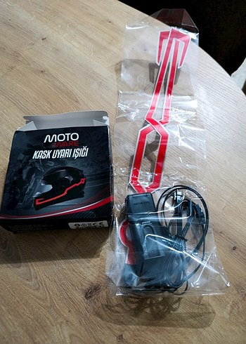 MOTO WARE Siyah Baskılı Motosiklet Kask uyarı ışığı - Görsel 2