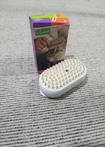 Beyaz Kedi Tüy Bakım Fırçası USB Şarjlı - Görsel 5