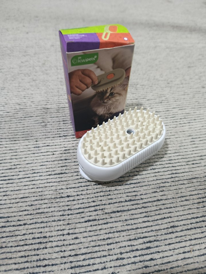 Beyaz Kedi Tüy Bakım Fırçası USB Şarjlı - Görsel 5