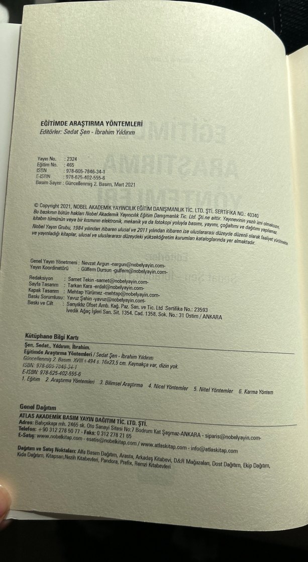 Eğitimde Araştırma Yöntemleri 2. Baskı Kitap - Görsel 2