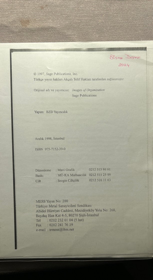 Gareth Morgan Yönetim ve Örgüt Teorilerinde Metafor Kitabı - Görsel 2