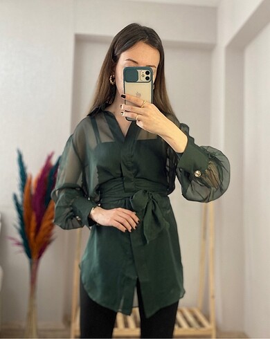 ZARA Organze Gömlek