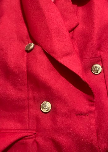 Diğer Düğmeli Kırmızı Kadın Blazer Ceket