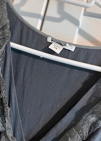 Gri Kolsuz Salaş Hamile Elbise - Görsel 2