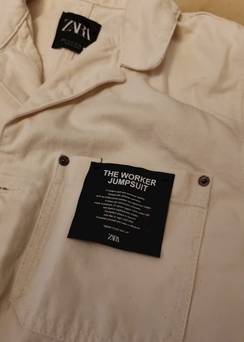 Beyaz Kadın Uzun Kollu Tulum - Görsel 9