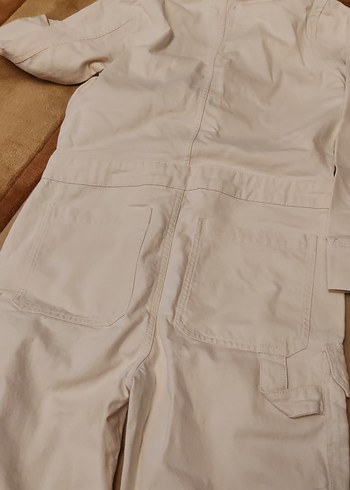 Beyaz Kadın Uzun Kollu Tulum - Görsel 14