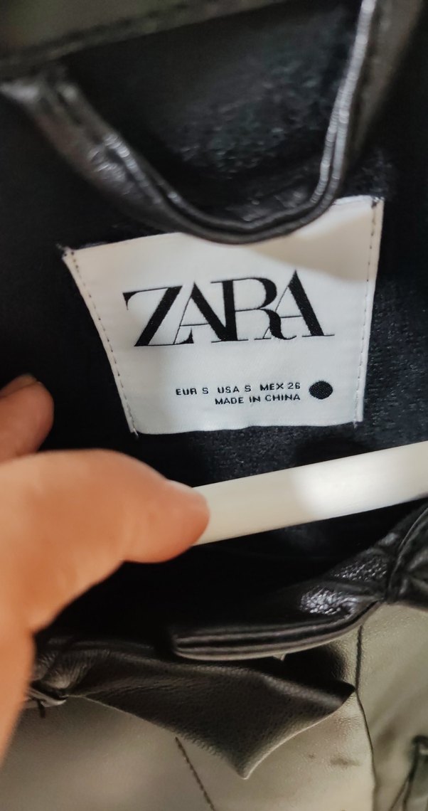 Zara Siyah Deri Düğmeli Ceket - Görsel 5