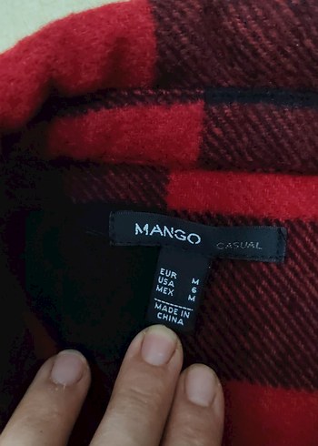 Kadın Kırmızı Kareli Düğmeli Gömlek kışlık - Görsel 6