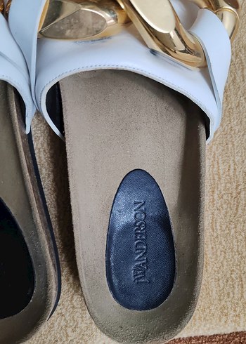 Kadın Beyaz Tokalı Dolgu Topuk Terlik jwanderson marka - Görsel 6