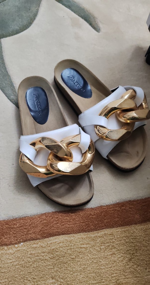 Kadın Beyaz Tokalı Dolgu Topuk Terlik jwanderson marka - Görsel 3