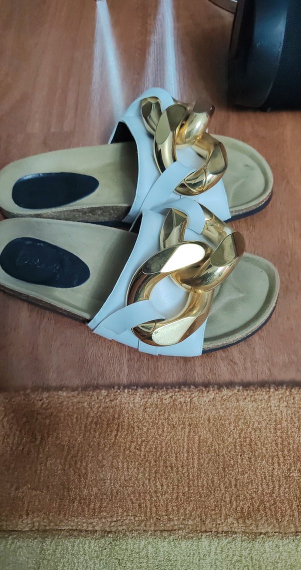 Kadın Beyaz Tokalı Dolgu Topuk Terlik jwanderson marka - Görsel 4