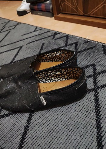 37 Beden siyah Renk Toms Siyah Erkek Espadril