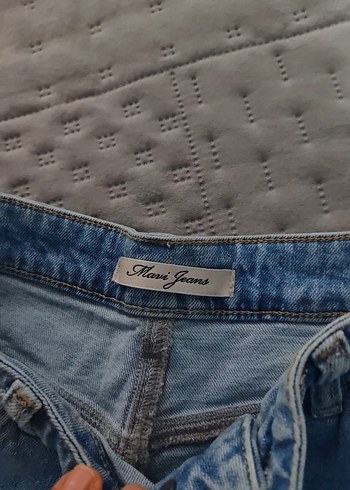36 Beden mavi Renk Kadın Mavi Mini Denim Şort