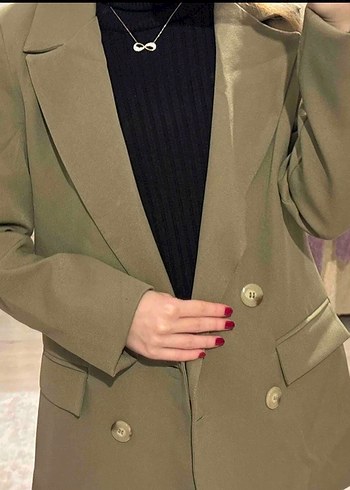Haki Kadın Blazer - Görsel 2