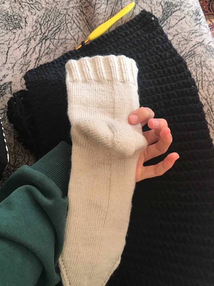 Bej El Örgüsü kadın Çorap patik - Görsel 4