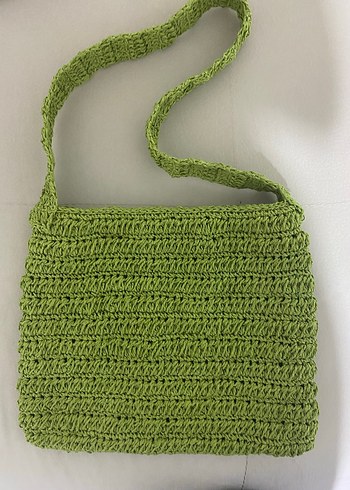 Yeşil Örgü Bohem Kadın Çanta - Görsel 3