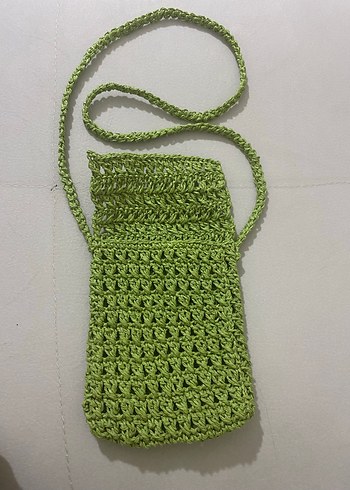 Yeşil Örgü Kadın Çapraz Çanta - Görsel 2