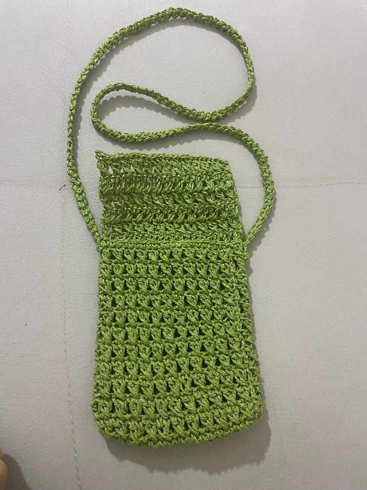 Yeşil Örgü Kadın Çapraz Çanta - Görsel 2