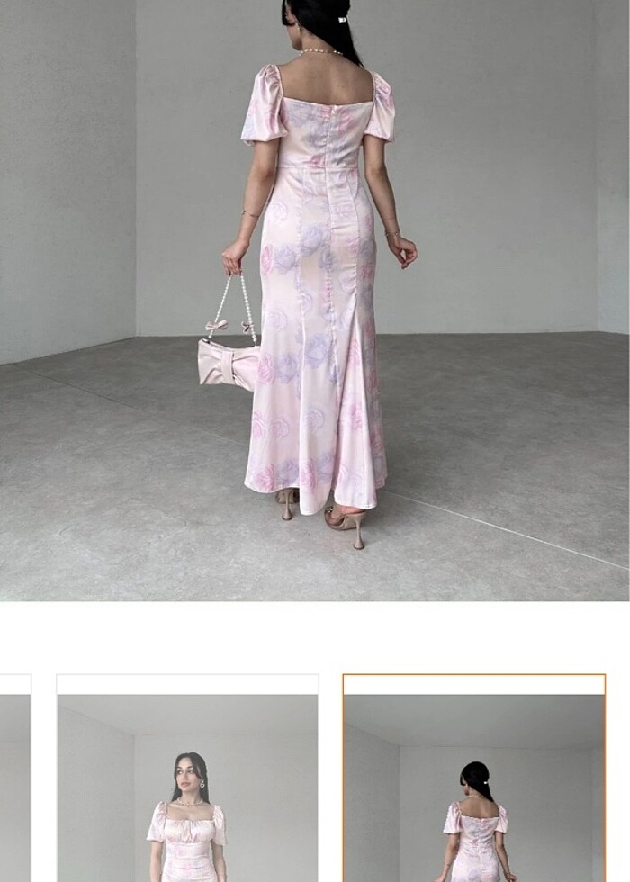 Saten elbise - Görsel 2