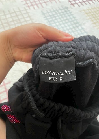 Diğer Siyah Payetli Streetwear Kadın Eşofman Altı