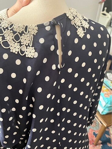 LittleWoods Marka Puantiyeli Büyük Beden Elbise - Görsel 6