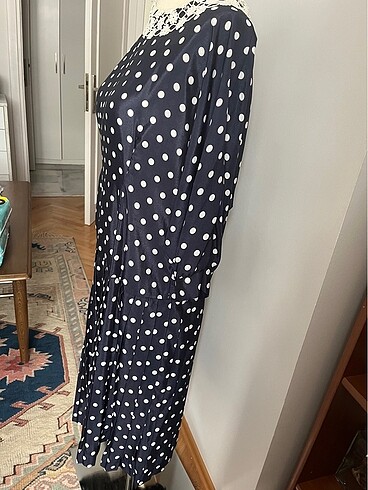 LittleWoods Marka Puantiyeli Büyük Beden Elbise - Görsel 7